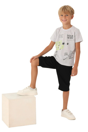 RolyPoly Erkek Çocuk Kapri Takım - RP3353-G Krem - RolyPoly