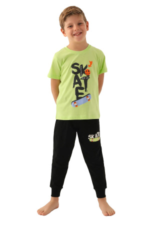 RolyPoly Erkek Çocuk Pijama Takımı - RP3354-2 Yeşil - RolyPoly