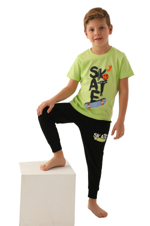 RolyPoly Erkek Çocuk Pijama Takımı - RP3354-G Yeşil - 2