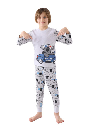 RolyPoly Erkek Çocuk Pijama Takımı - RP3446-2 Gri - RolyPoly