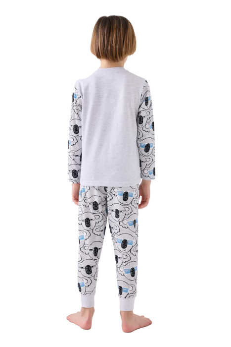 RolyPoly Erkek Çocuk Pijama Takımı - RP3446-2 Gri - 5