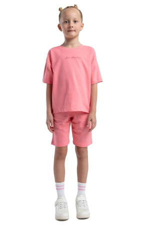RolyPoly Kız Çocuk Bermuda Takım - RP3590-G Neon Pembe - RolyPoly