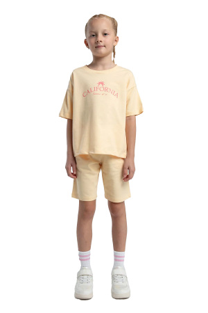 RolyPoly Kız Çocuk Bermuda Takım - RP3591-G Bej - RolyPoly