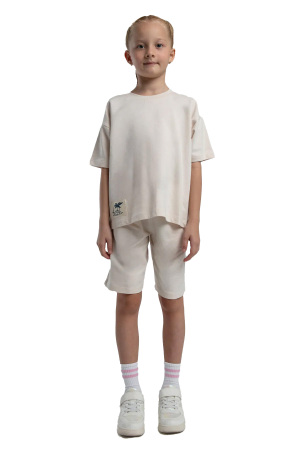 RolyPoly Kız Çocuk Bermuda Takım - RP3592-G Bej - RolyPoly