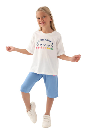 RolyPoly Kız Çocuk Kapri Takım - RP3387-G Krem - RolyPoly