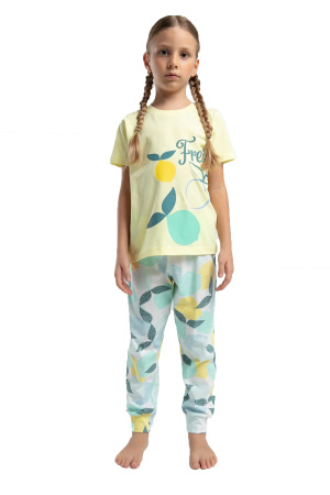 RolyPoly Kız Çocuk Pijama Takımı - RP3617-2 Açık Sarı - RolyPoly