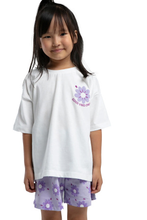 RolyPoly Kız Çocuk Şortlu Takım - RP3609-G Beyaz/Mint Yeşili - 3