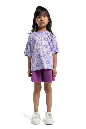 RolyPoly Kız Çocuk Şortlu Takım - RP3610-2 Lila - RolyPoly