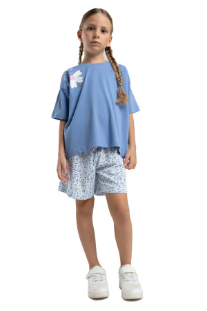 RolyPoly Kız Çocuk Şortlu Takım - RP3611-G Açık Mavi - RolyPoly