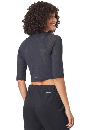 Run Fast Lace Kadın T-Shirt - HC9787 Siyah - 2