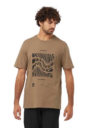Running Graphic Ss Erkek T-Shirt - LC2246800 Krem - Salomon