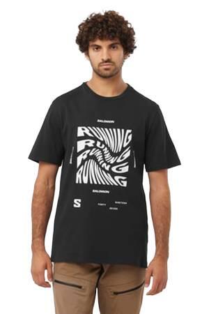 Running Graphic Ss Tee Erkek T-Shirt - LC2218800 Siyah - Salomon