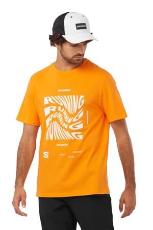 Running Graphic Ss Tee Erkek T-Shirt - LC2219100 Turuncu - Salomon