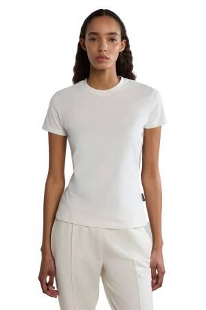 S-Iaato Ss Kadın T-Shirt - NP0A4HWU Whıte Whısper - Napapijri