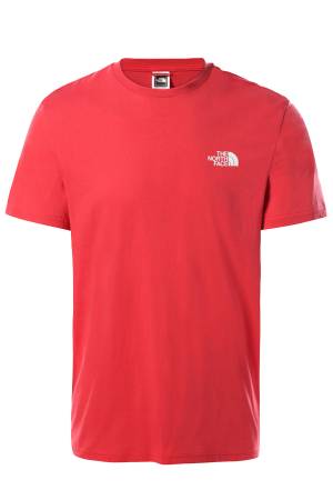 Simple Dome Tee - Eu Erkek T-Shirt - NF0A2TX5 Kırmızı - The North Face