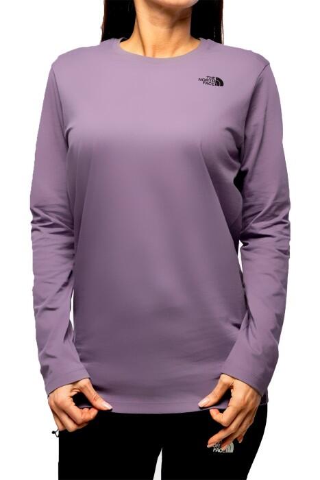 Simple Dome Tee-Eu Kadın Uzun Kollu Üst T-Shirt - NF0A3RZ6 Koyu Gri - 1