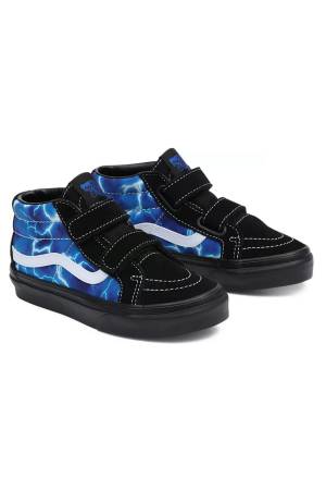 Sk8-Mid Reissue V Unisex Çocuk Ayakkabı - VN0A38HH Siyah/Mavi - Vans