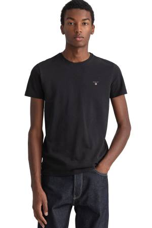 Slim Pique Ss Erkek T-Shirt - 2023017 Siyah - Gant