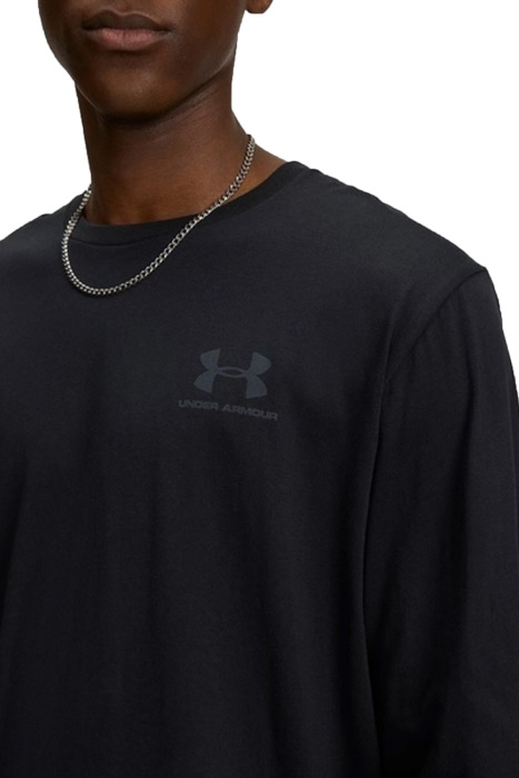Sportstyle Left Chest Uzun Kollu Erkek T-Shirt - 1329585 Siyah - 2