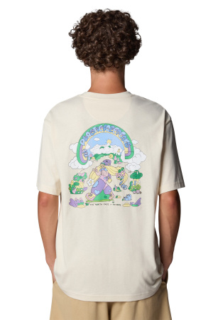 Ss Clean Traıls Oversızed Tee Unisex T-Shirt - NF0A8C2T Krem - The North Face