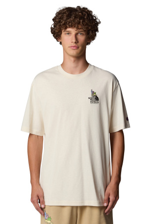 Ss Clean Traıls Oversızed Tee Unisex T-Shirt - NF0A8C2T Krem - 2