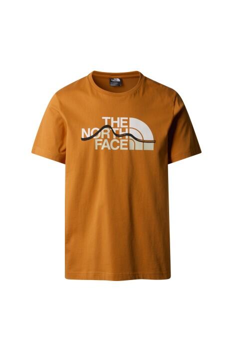 S/S Mountain Line Tee Erkek T-Shirt - NF0A87NT Koyu Turuncu - 1