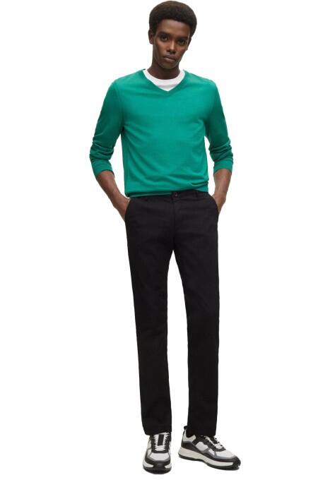 Streç Pamuklu Gabardin İçinde Dar Kesim Pantolon - 50468721 Siyah - 1
