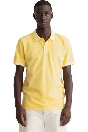 Sunfaded Pique Ss Rugger Erkek Polo Yaka T-Shirt - 2052028 Muz Sarısı - Gant