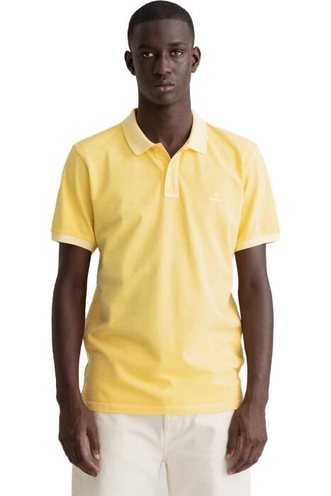 Sunfaded Pique Ss Rugger Erkek Polo Yaka T-Shirt - 2052028 Muz Sarısı - 1