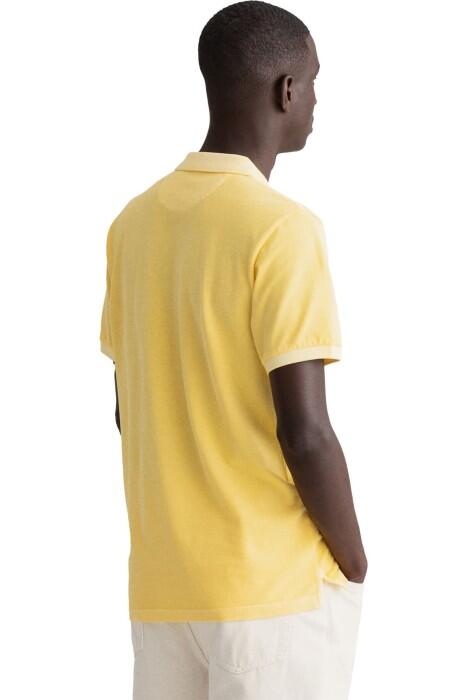 Sunfaded Pique Ss Rugger Erkek Polo Yaka T-Shirt - 2052028 Muz Sarısı - 2