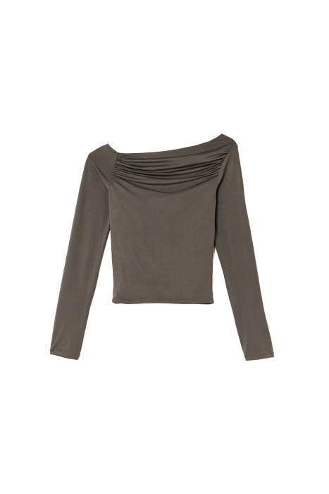 Tally Weijl Kadın Asimetrik Bluz - STSPEALPACA Gri - 4