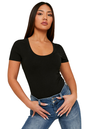 Tally Weijl Kadın Basic T-Shirt - STSCOORIONS Siyah - Tally Weijl