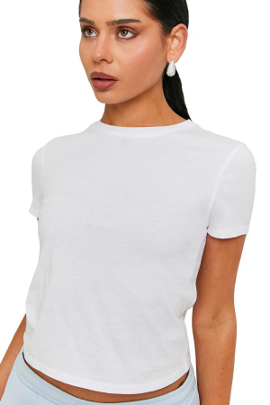 Tally Weijl Kadın Baskılı T-Shirt - STSCOPERLA Beyaz - 2