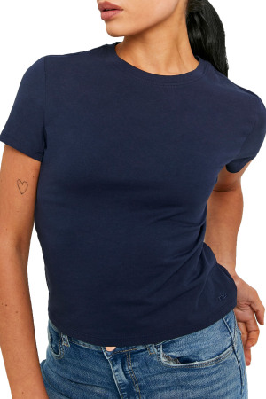 Tally Weijl Kadın Baskılı T-Shirt - STSCOPERLA Lacivert - 2