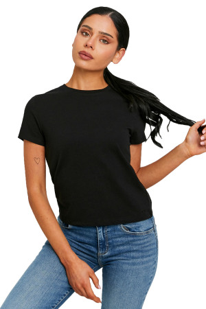Tally Weijl Kadın Baskılı T-Shirt - STSCOPERLA Siyah - Tally Weijl