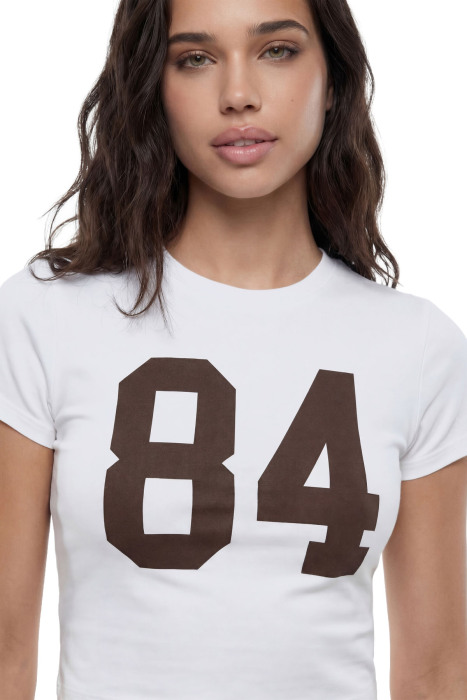 Tally Weijl Kadın Baskılı T-Shirt - STSCOPERLAP Beyaz - 2