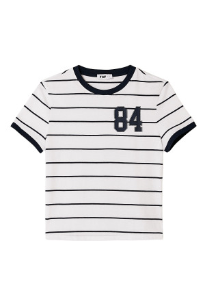 Tally Weijl Kadın Baskılı T-Shirt - STSCOPERLAP Beyaz/Mavi - 4