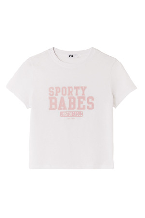 Tally Weijl Kadın Baskılı T-Shirt - STSCOPERLAP5 Beyaz - 4