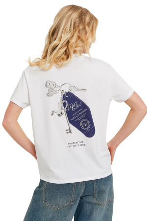 Tally Weijl Kadın Baskılı T-Shirt - STSCOPOOM14 Beyaz - 3