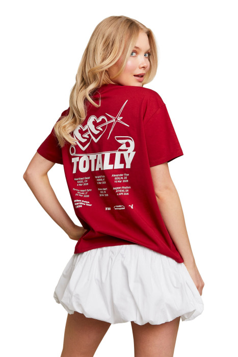 Tally Weijl Kadın Baskılı T-Shirt - STSCOPOOM14 Kırmızı - 1
