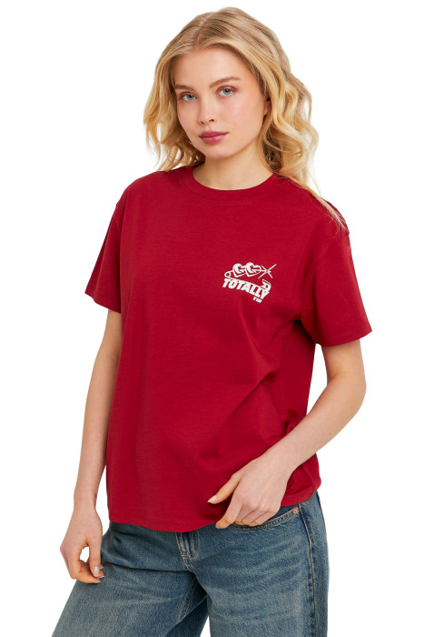 Tally Weijl Kadın Baskılı T-Shirt - STSCOPOOM14 Kırmızı - 2