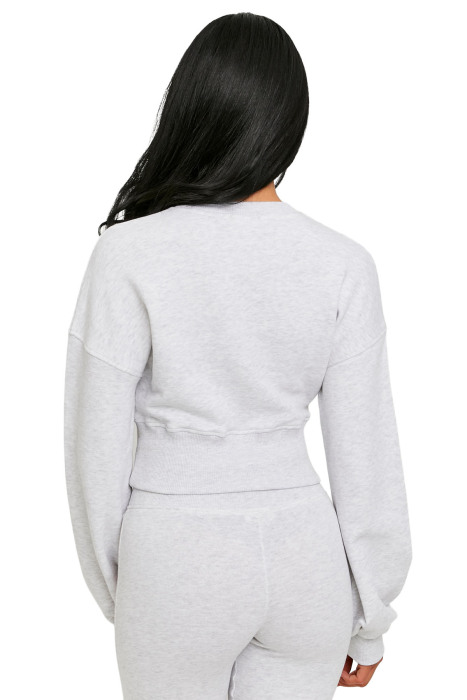 Tally Weijl Kadın Crop SweatShirt - SSWCOACRO Gri - 1