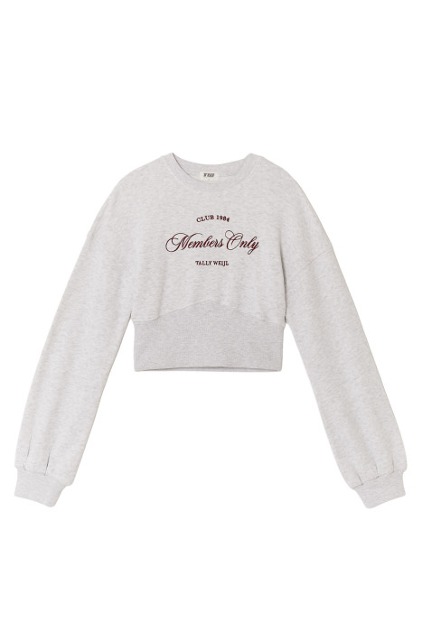 Tally Weijl Kadın Crop SweatShirt - SSWCOACRO Gri - 2