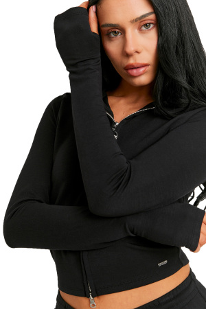 Tally Weijl Kadın Kapüşonlu SweatShirt - SSWPEMARIE Siyah - Tally Weijl
