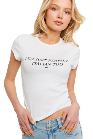 Tally Weijl Kadın T-Shirt - STSCOLYLE10 Beyaz - Tally Weijl
