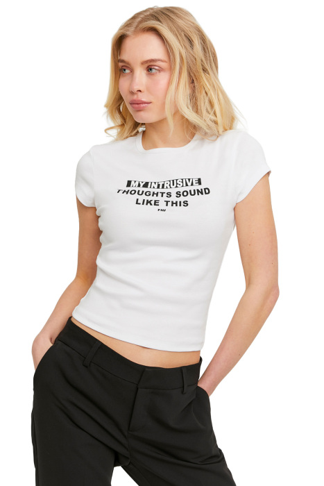 Tally Weijl Kadın T-Shirt - STSCOLYLE14 Beyaz - 2