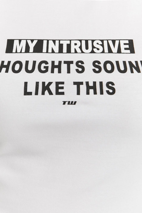 Tally Weijl Kadın T-Shirt - STSCOLYLE14 Beyaz - 6