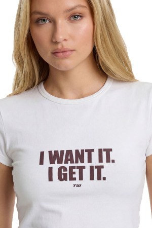 Tally Weijl Kadın T-Shirt - STSCOLYLE22 Beyaz - 2
