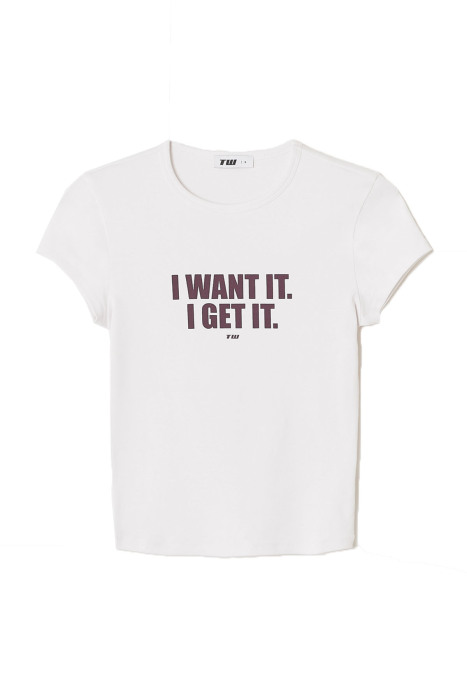 Tally Weijl Kadın T-Shirt - STSCOLYLE22 Beyaz - 4