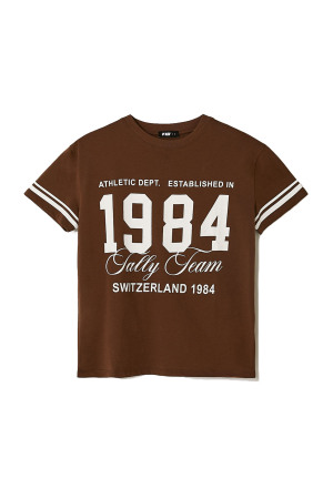 Tally Weijl Kadın T-Shirt - STSCOPOOM13 Kahverengi - 4